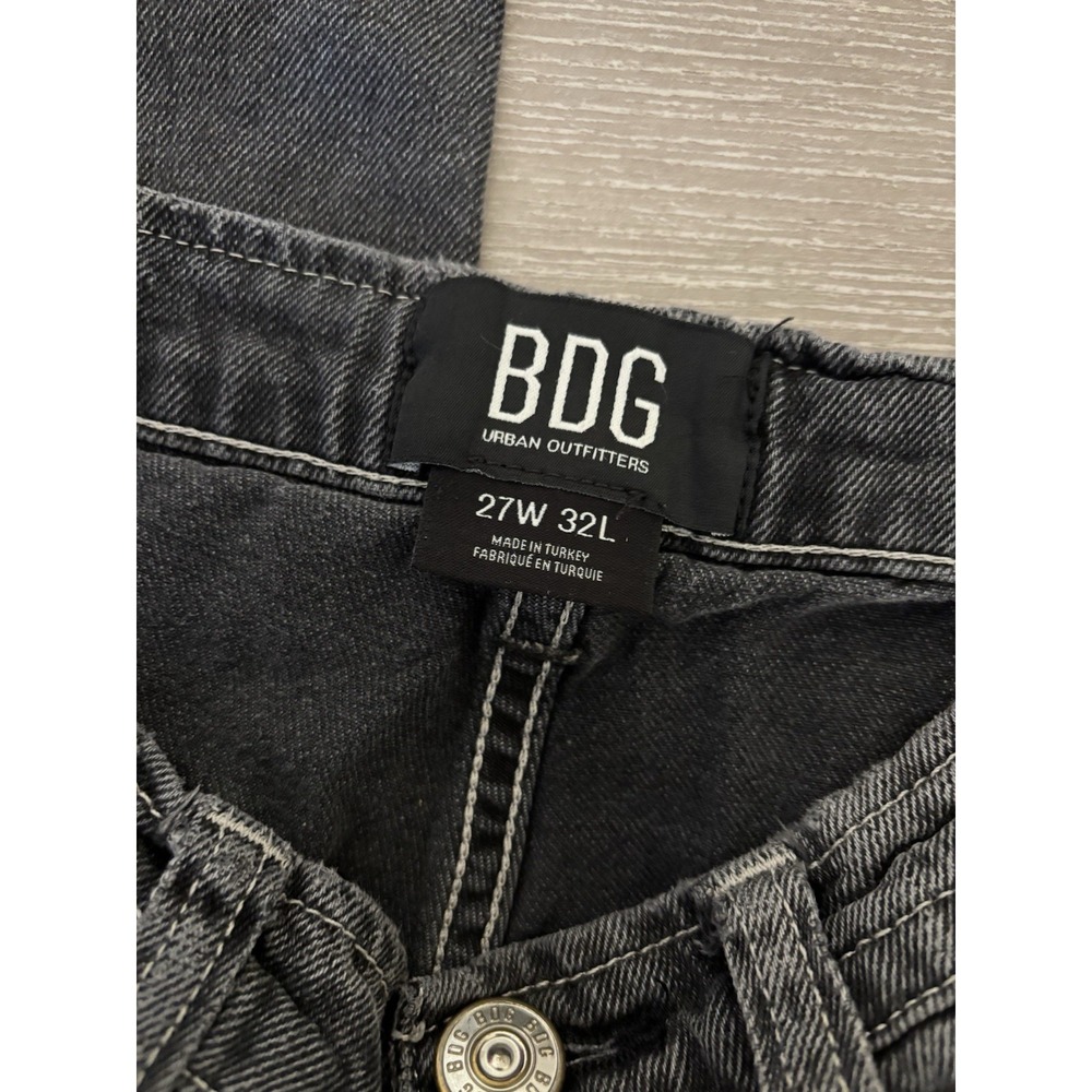 BDG Womens 27x27.5 Baggy Stretch Denim Cargo Pants Wide Leg‎ Streetwear Grunge - Picture 9 of 9